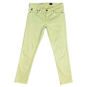 Adriano Goldschmied AG Jeans The Stevie Slim Straight Ankle Yellow Sz 29R Denim‎